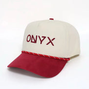 ONYX 2024 Limited Edition Cap – Cream & Burgundy Red