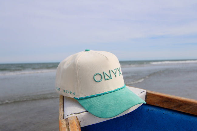 ONYX 2024 Limited Edition Cap – Cream & Teal