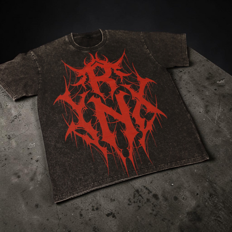 SYN RED — RYNX Acid Washed Oversized Tee